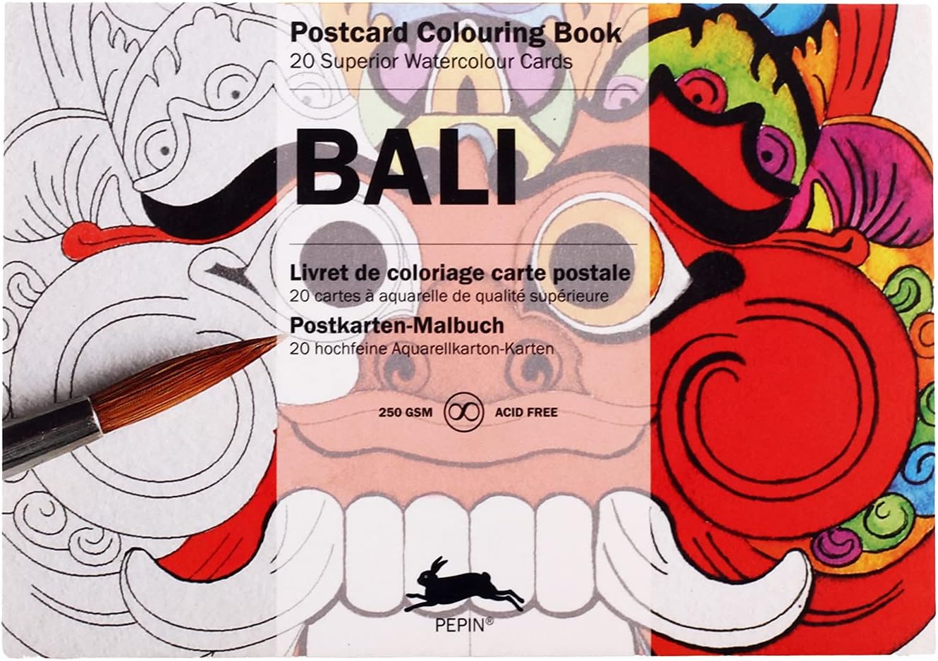 PEPIN Postcard Colouring Book Bali