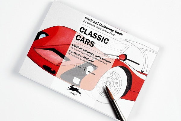 PEPIN Postcard Colouring Book Classic Cars Default Title