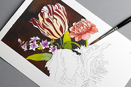 PEPIN Postcard Colouring Book Floral Still Life