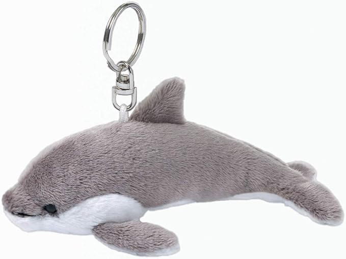 WWF Plush Keychain 10cm Dolphin Grey Default Title