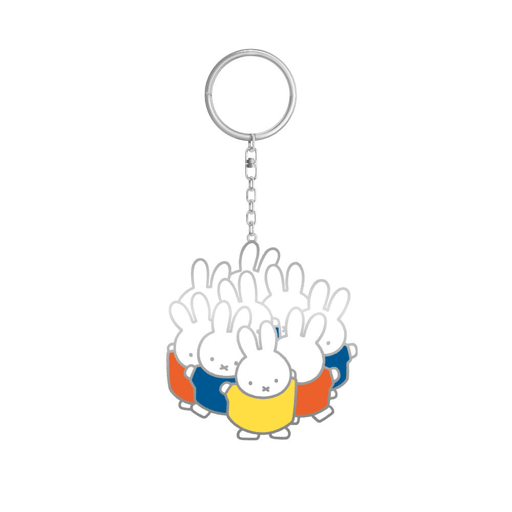 MIFFY Enamel Keychain Miffy Group Playing Default Title