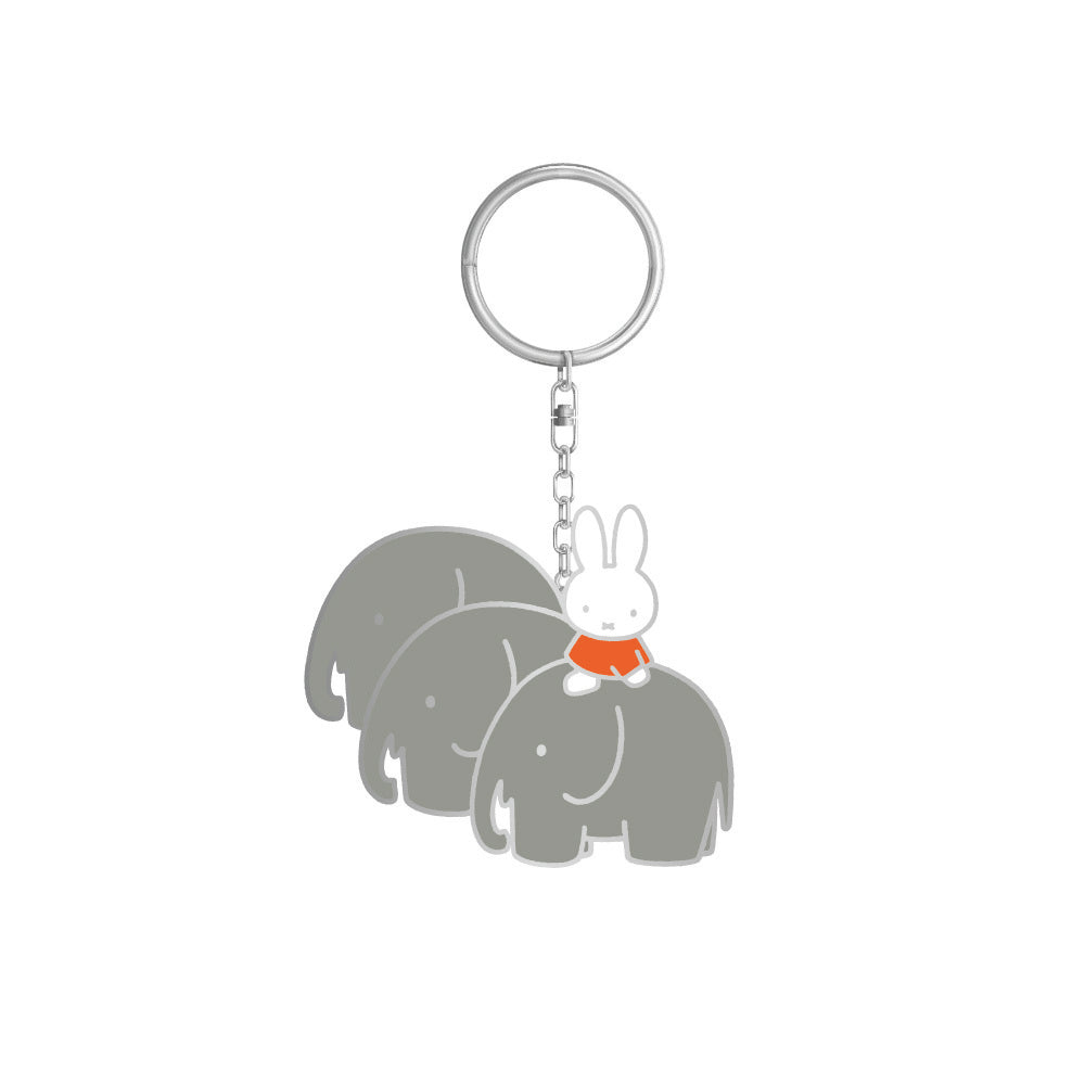 MIFFY Enamel Keychain Miffy with Elephants Default Title