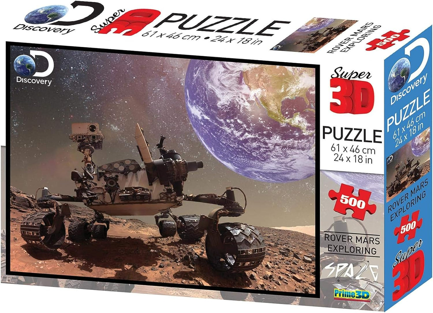 DISCOVERY CHANNEL 3D Kids Puzzle 500pc View From Mars