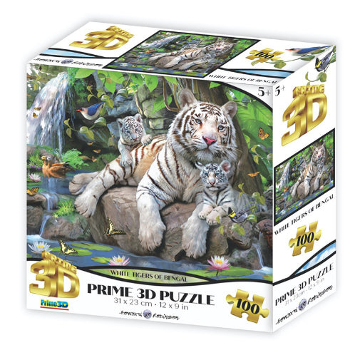 HOWARD ROBINSON Super 3D Puzzle 100pc White Tigers