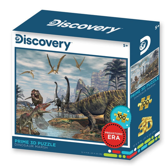 DISCOVERY CHANNEL Puzzle 100pc Dinosaur Marsh
